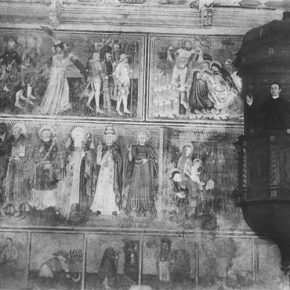 Val Mesolcina, Mesocco, Santa Maria del Castello, dettaglio degli affreschi (XV secolo), 1891.