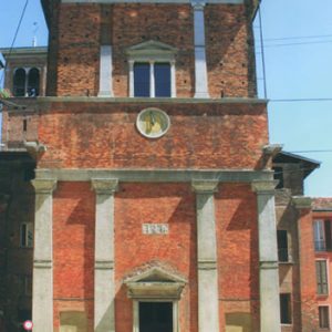 San Nazaro in Brolo, mausoleo Trivulzio, progetto di Bartolomeo Suardi il Bramantino, esterno.